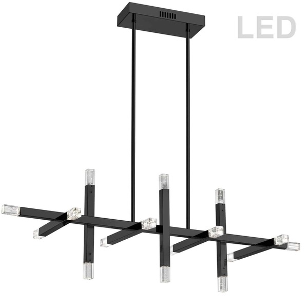 Dainolite 64W Horiz Chandelier, Mb W/ Acrylic Diffuser FCS-4064HC-MB